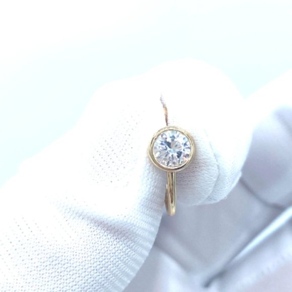 CZ Diamond 24 KT Gold Plated Nose Cuff Fake Nose Rings No Piercing Jewelry - Picture 4 of 5